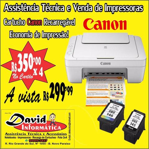 Impressora Multifuncional Canon 3010 Wifi / USB- Copiadora E Scaner / Produto Novo - Foto 3