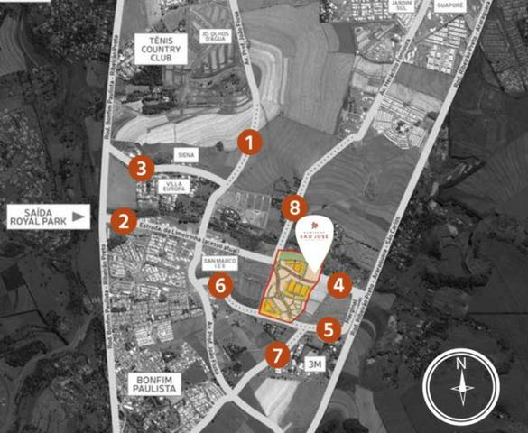 Lote 314 m² - Plano pronto para construir - Condomínio Fechado Quintas de São José - Foto 4