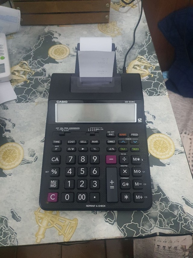 calculadora casio com bobina