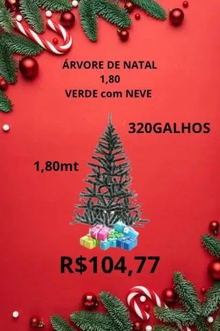 Árvore Natal de Neve, 1,80 mt