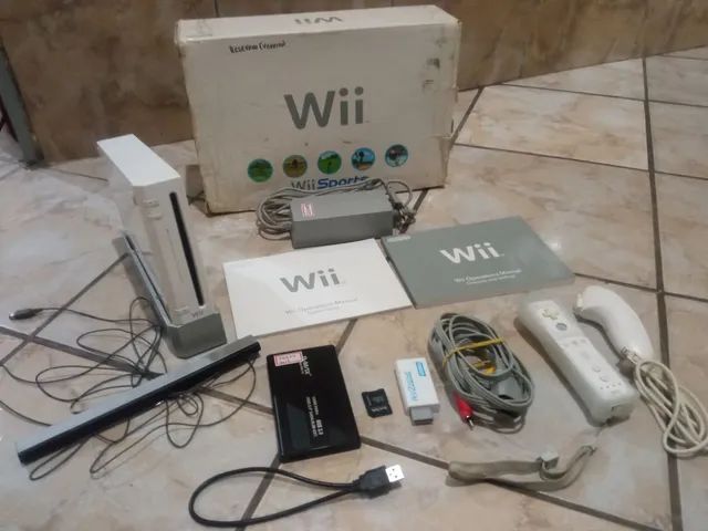 Nintendo Wii Preto Desbloqueado - Console Completo Sem Juros