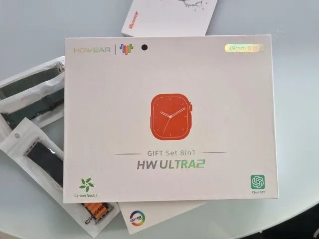 Kit Smartwach IWO HW2 Ultra com 7 pulseiras + case - Foto 3