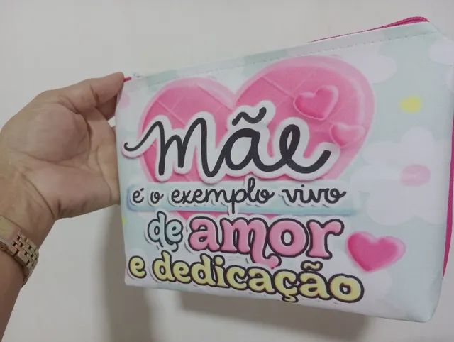 Nécessaire trapézio grande brinde dia das mães 