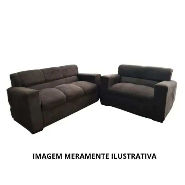 Cj Estofado 2/3 Lugares Luxor Baflex - Foto 3