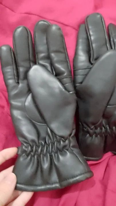 Luva tipo couro antiga motoqueiro - Foto 4