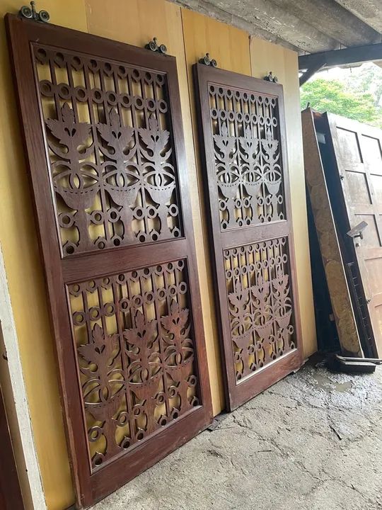 Porta De Madeira Maciça Detalhada (2 Folhas) - 1,80 x 2,20m - Foto 2