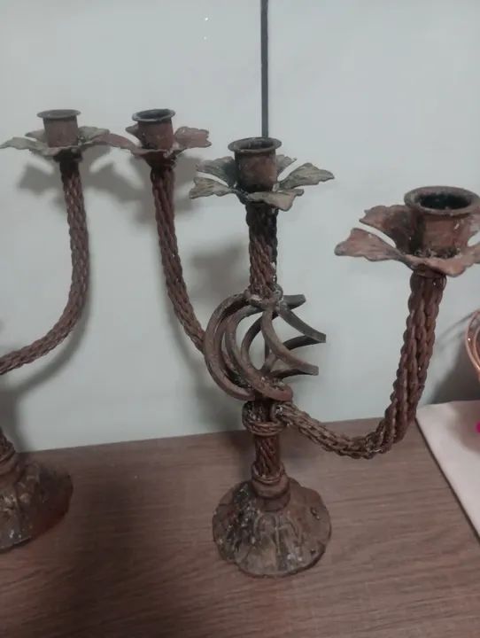 Castiçal antigo par - Foto 2