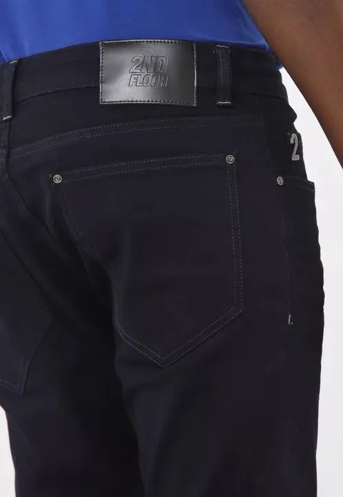 Calça Sarja Ellus 2nd Floor Slim Troy Azul-marinho - Foto 2
