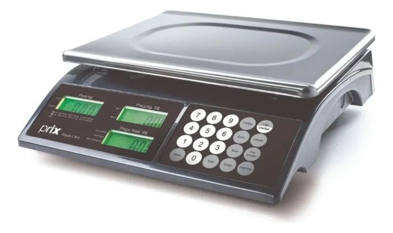 Balança comercial - prix fit 3 marca toledo com bateria - 32 kgs 1 ano garantia 