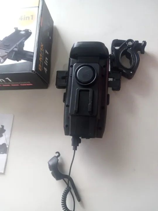 LANTERNA DE BIKE 4 EM 1 SUPORTE BUZINA LANTERNA E CARREGADOR BMAX BM8536 - Foto 5