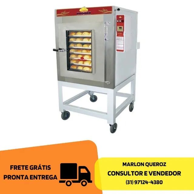 Forno Turbo 8 Esteiras Progas Novo a Gás