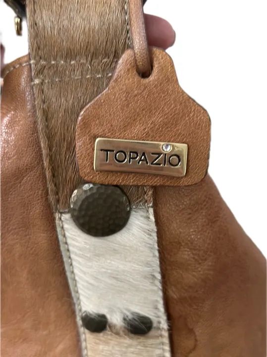 Bolsa de Couro Caramelo Topázio Lindíssima  - Foto 3