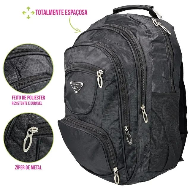 Mochila de cabo de Aço para Estudante Notebook  - Foto 4