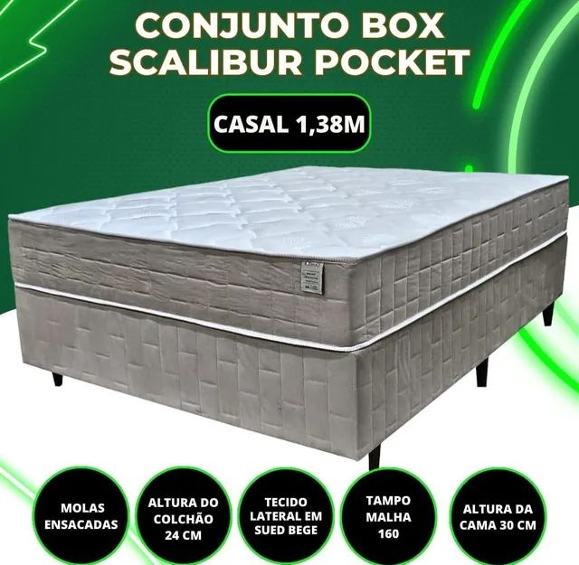 Só o colchão de casal de 138x24 mola ensacada promoção relâmpago valor 749,00 avista