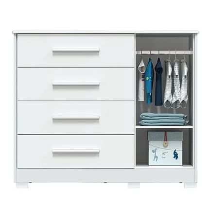Comoda Charlo Liso, 100% MDF - Peroba - Foto 5