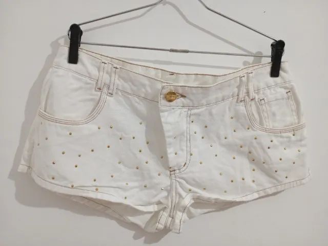  shortinho jeans branco da city blue  