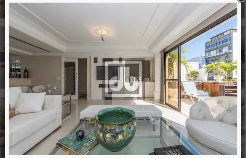 Cobertura à venda no Leblon, Duplex com 3 Salões, 5 Suítes, Dependências, 4 Vagas demarcad