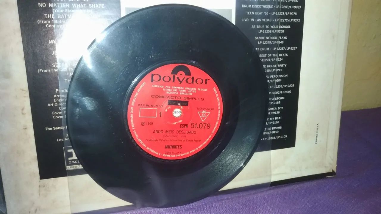 Compacto Disco de Vinil - Mutantes - Ando Meio Desligado - Foto 5