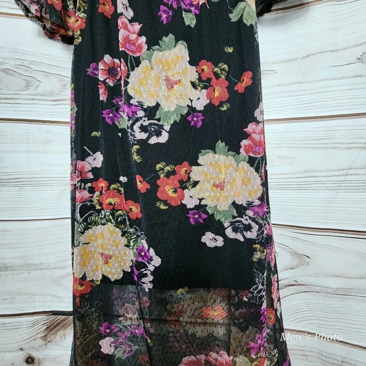 Vestido Kate & Mallory® Mesh Off-the-Shoulder Floral 1X - Foto 3