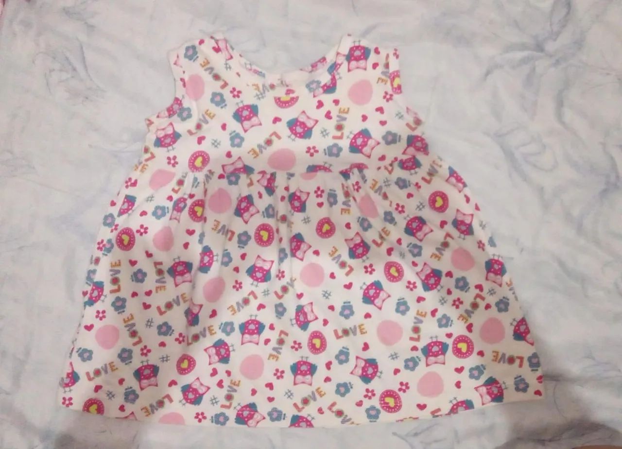 Vestido bebê com Estampa de Corujas - Foto 4