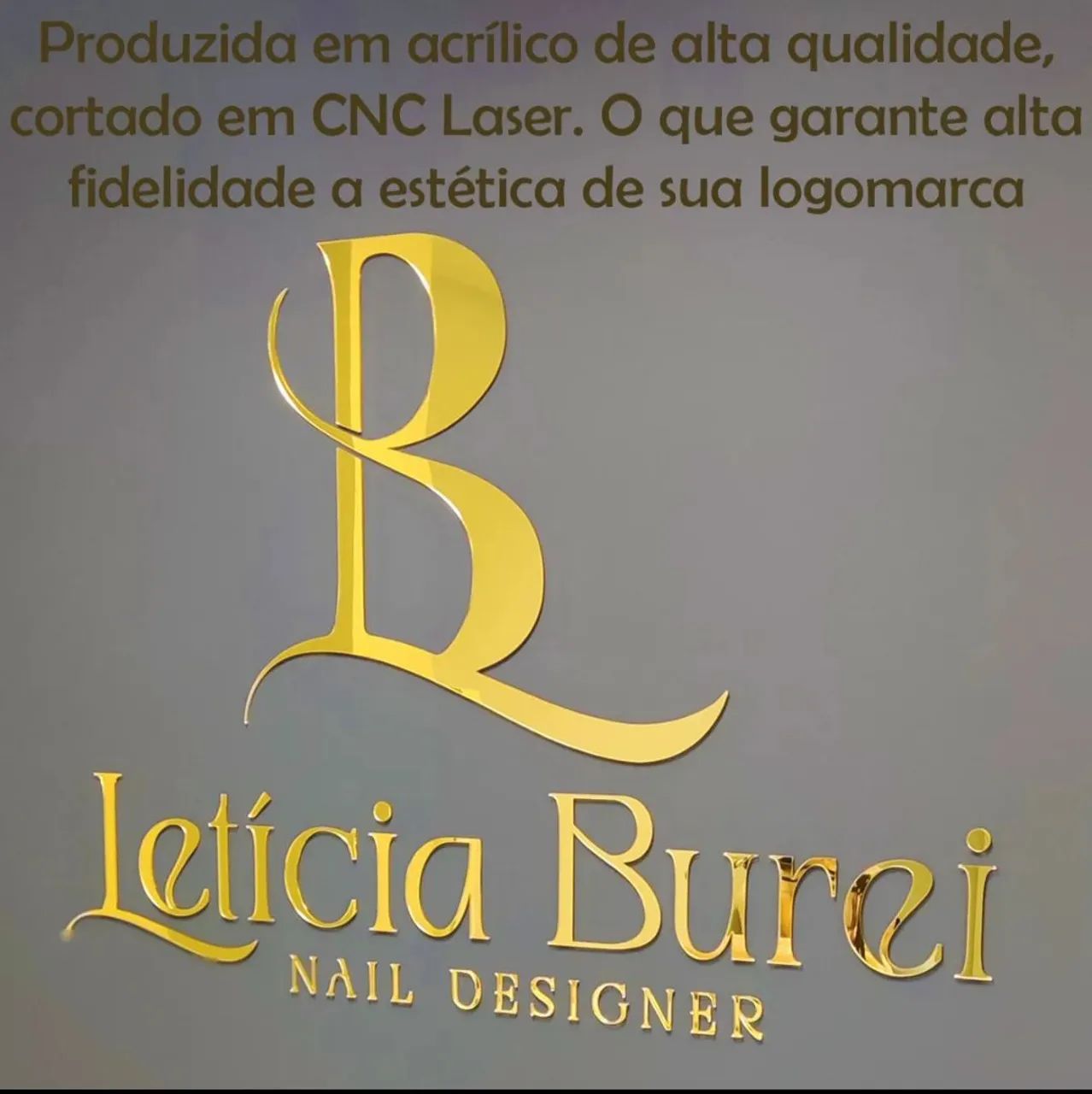 Logos e letreiros em acrílico personalizados você escolhe a cor 1,20x0,60cm - Foto 5