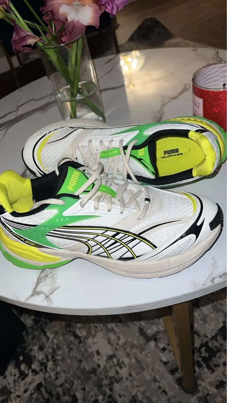Tênis Puma Velophasis Branco e Verde