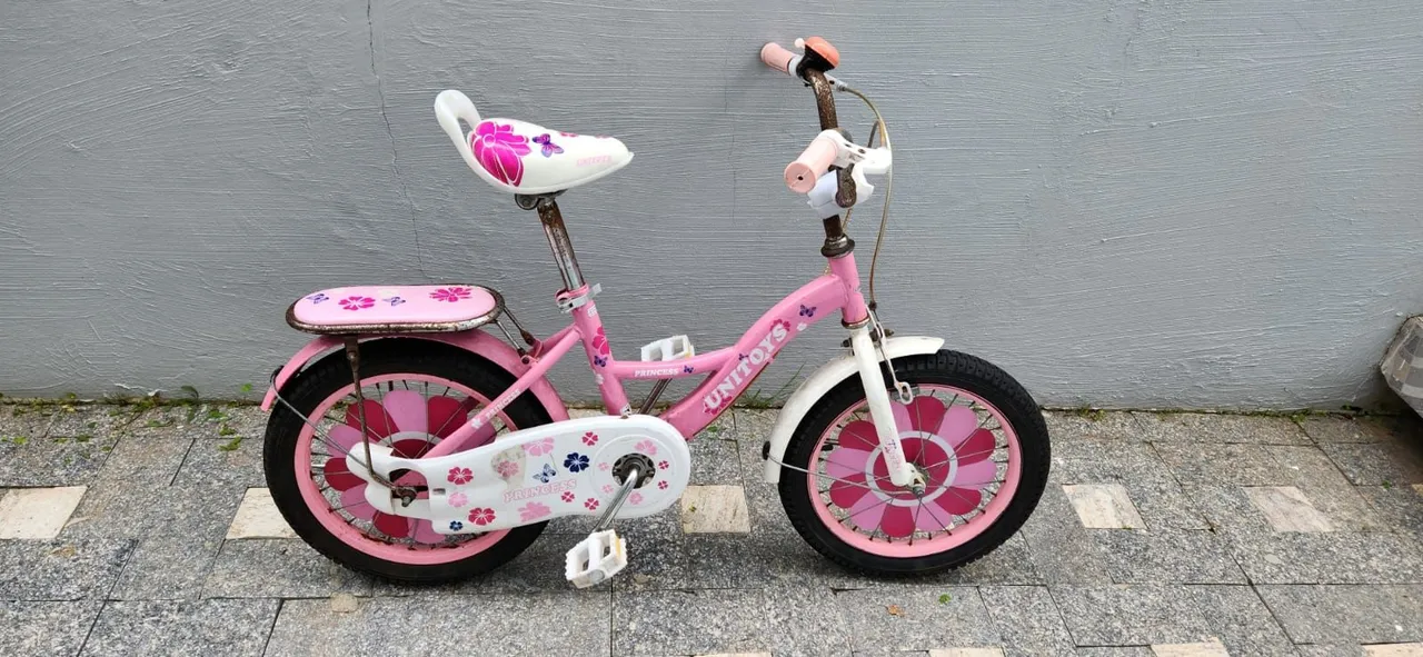 Bicicleta Infantil Princesa Rosa - Unitoys