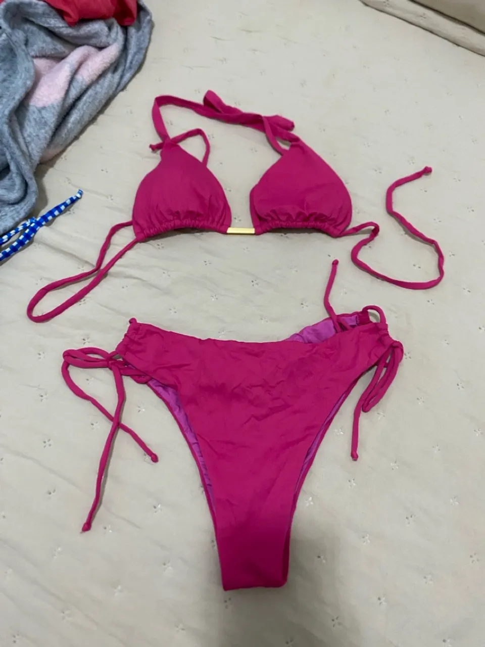 Biquíni Rosa dupla face- Tamanho M/G