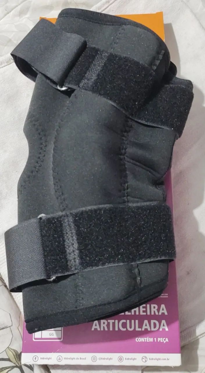 Joelheira Articulada Hidrolight Patelar com reforço de ferro nas laterais (M) - Foto 3