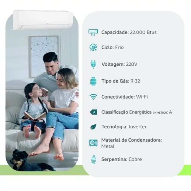 Ar Condicionado LG 22.000 BTUS com transformador para 110v - Foto 5