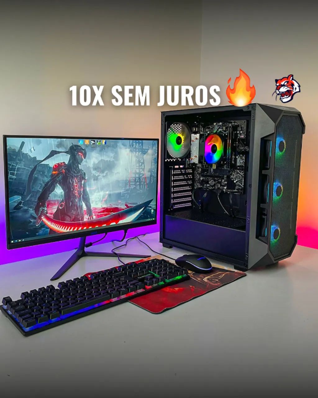 Pc Gamer ryzen 5 4600g 1 ano de garantia em 10x sem juros Nota fiscal