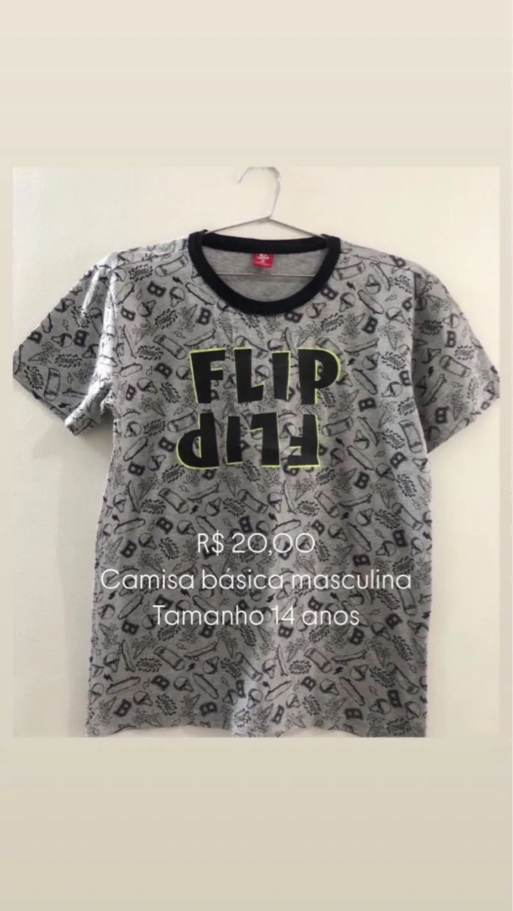 Camisa básica meninos 14 anos - Foto 2