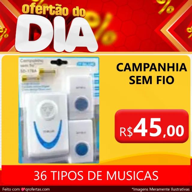 CAMPANHIA SEM FIO COM BOTÃO BI-VOLT 