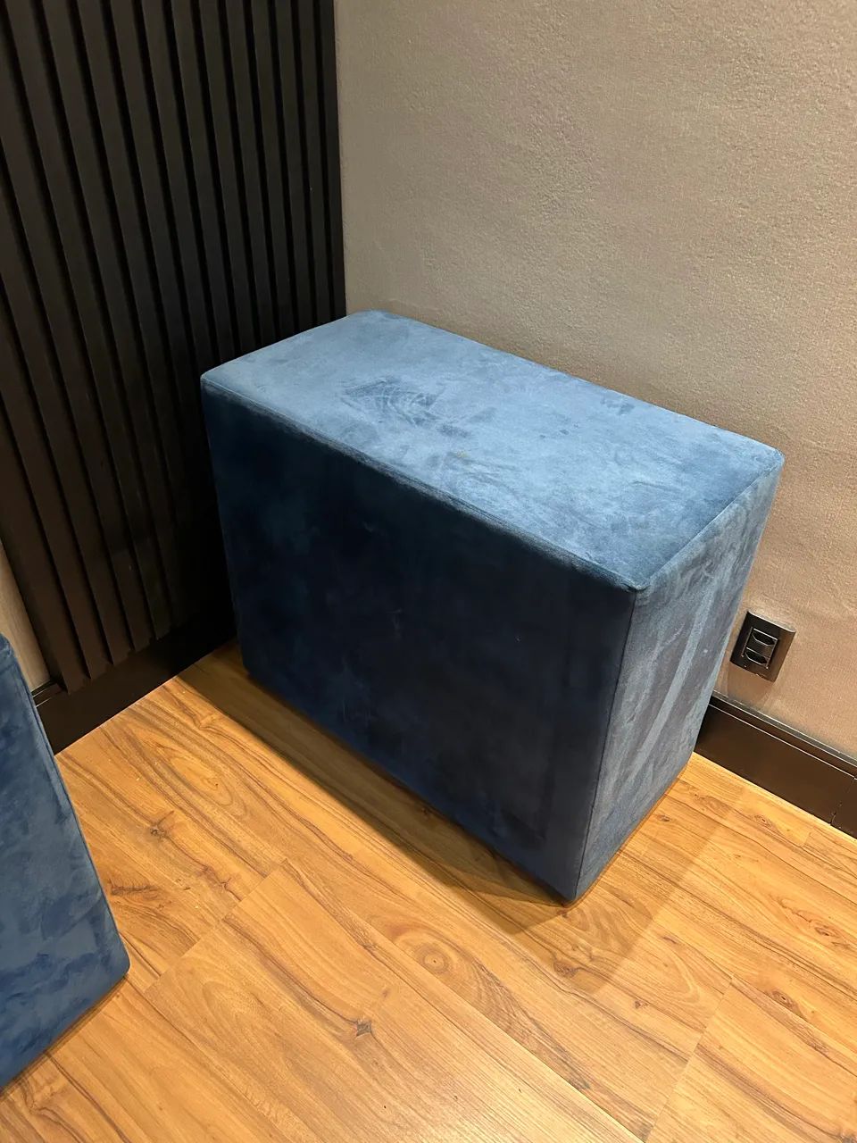 Puff azul rígido 80x40x60cm - Foto 3