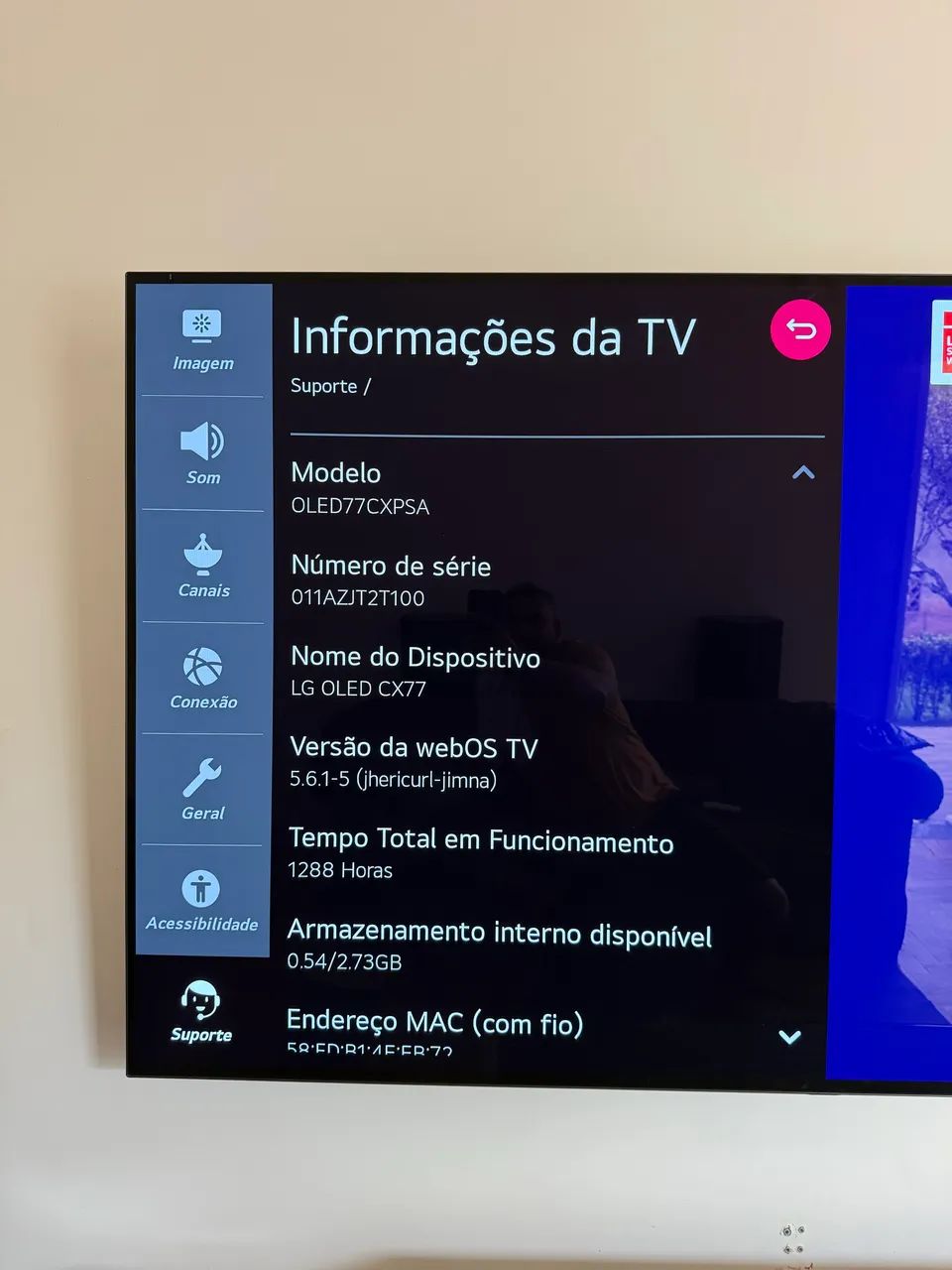 TV LG OLED 77 polegadas 4k Dolby Vision HDR Dolby Atmos - Foto 2