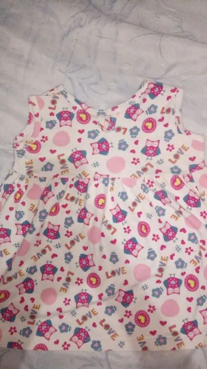 Vestido bebê com Estampa de Corujas - Foto 2