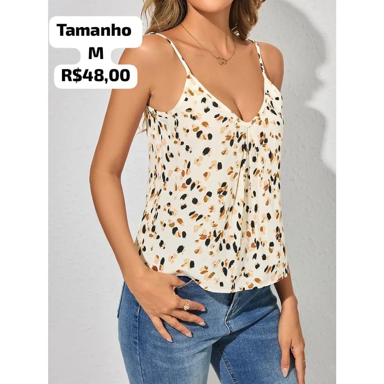 Blusa Feminina Estampada - Tamanho M - Foto 3