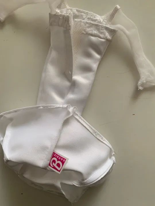 Vestido antigo de noiva, Barbie Mattel - Foto 2