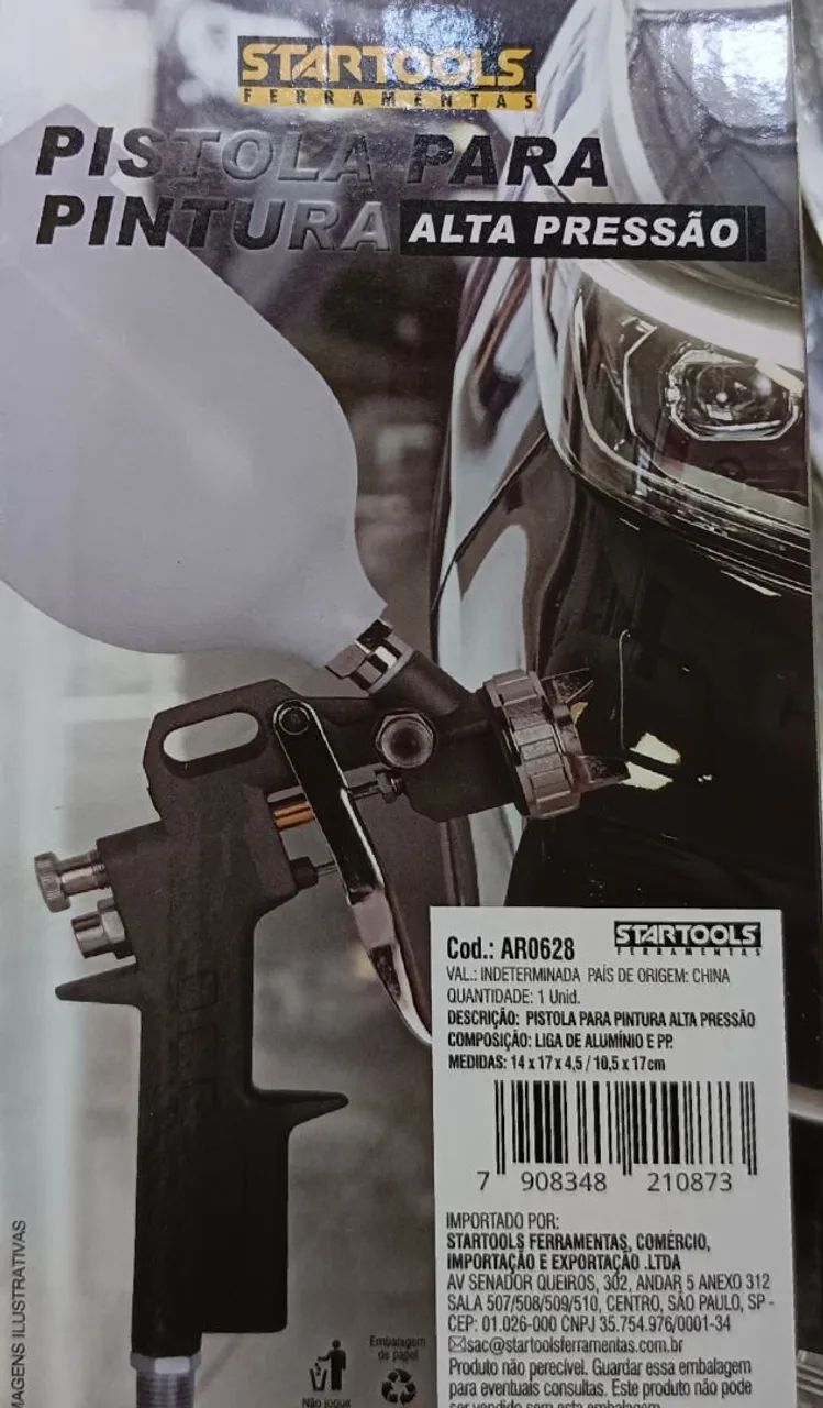 Pistola de Pintura Alta Pressão 600ml - Pro - Foto 3