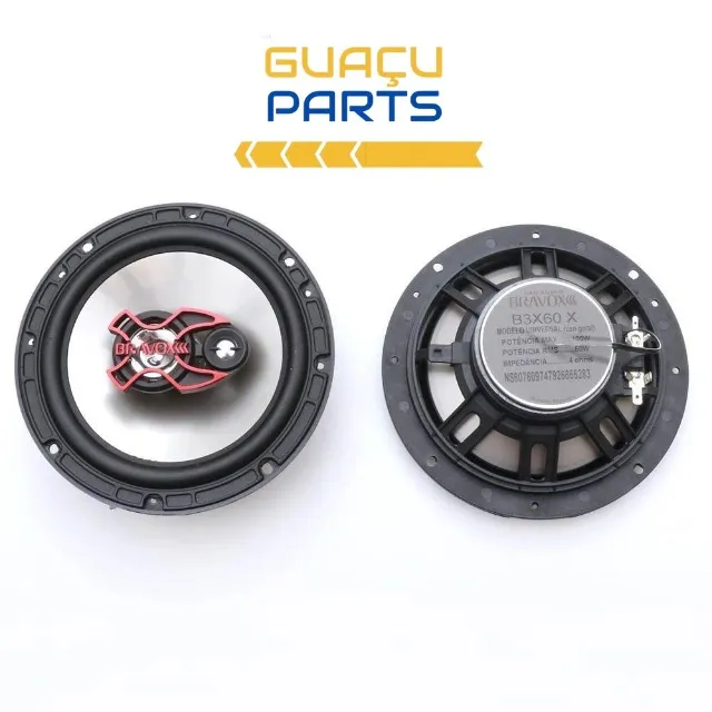Par Alto Falantes 6x6 polegadas para portas Bravox Triaxial 50w rms cada
