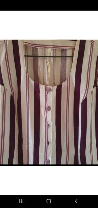 Vestido jardineira 100% algodão 