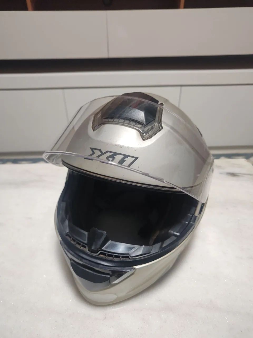Capacete Escamoteável X11 Turner Prata