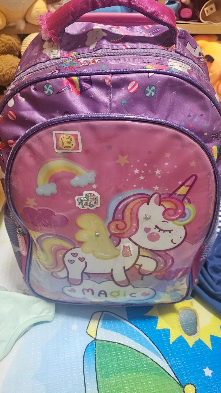 Bolsa e mochila do unicórnio
