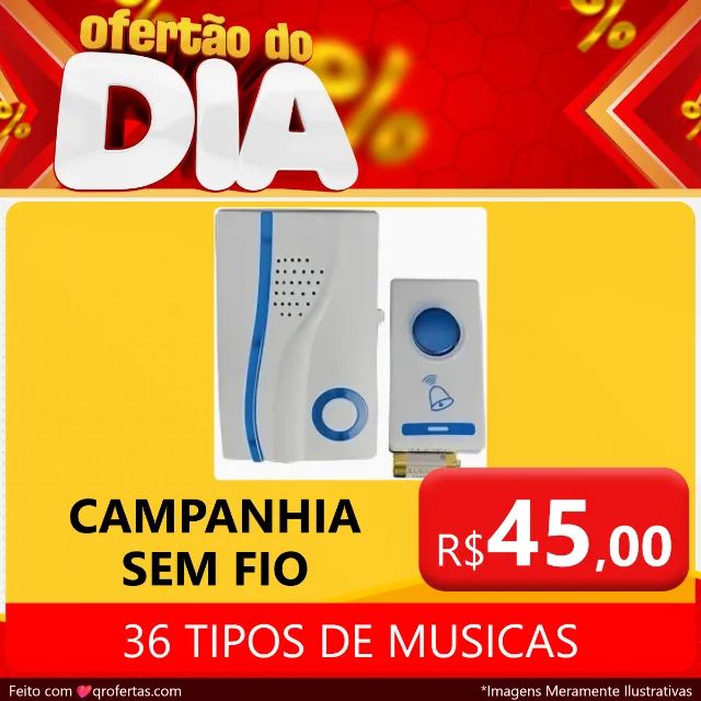 CAMPANHIA SEM FIO COM BOTÃO BI-VOLT  - Foto 2