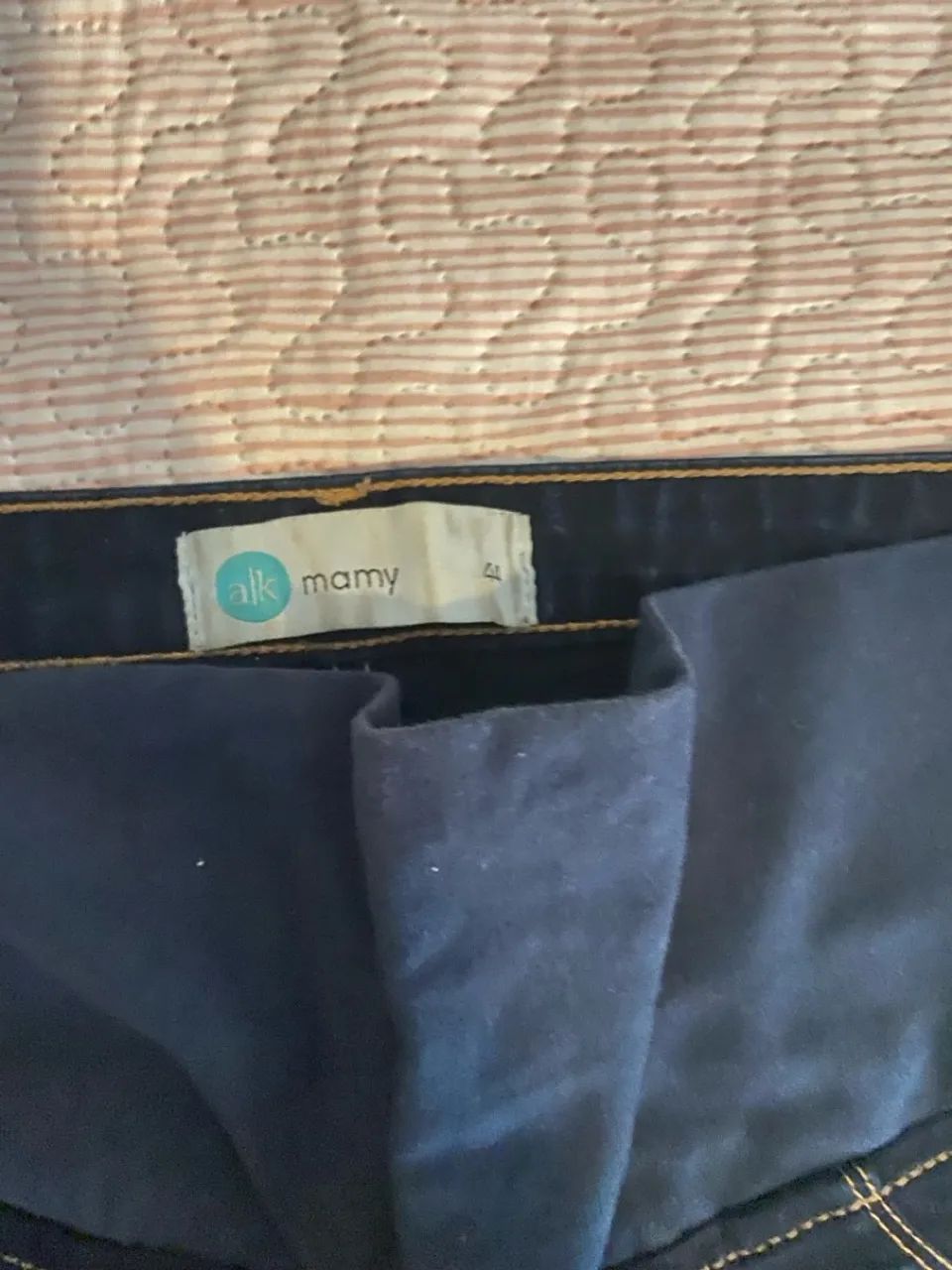 Calças Jeans Gestante Azul Escuro - Foto 4