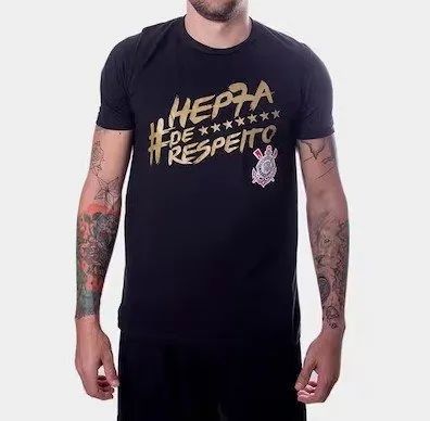  Camiseta Original Corinthians Hep7a De Respeito 100% Algodão