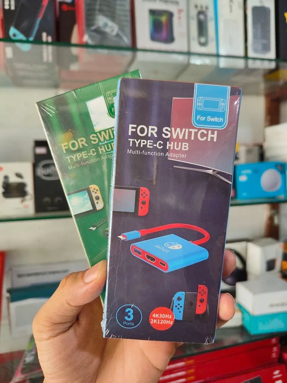 Docking station tipo C hub 3 em 1 para Nintendo Switch 