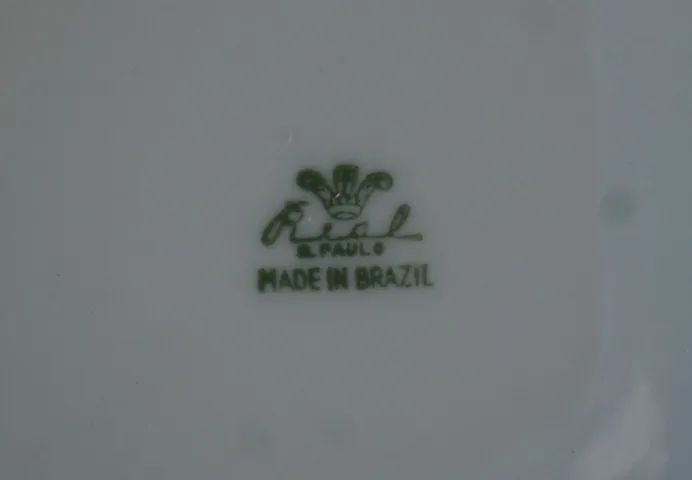 sopeira porcelana real , decorada , sem tampa , 13 atura x 25 . anos 70 - Foto 2