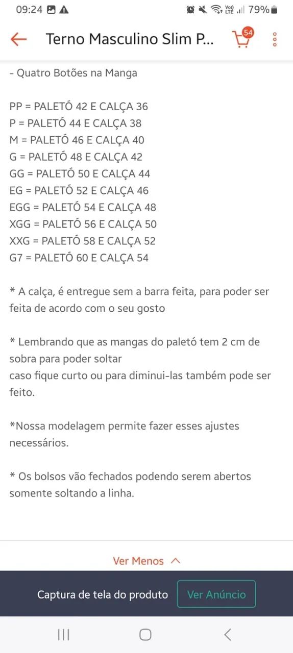 Terno Masculino Slim Paletó Calça e Colete - Foto 3