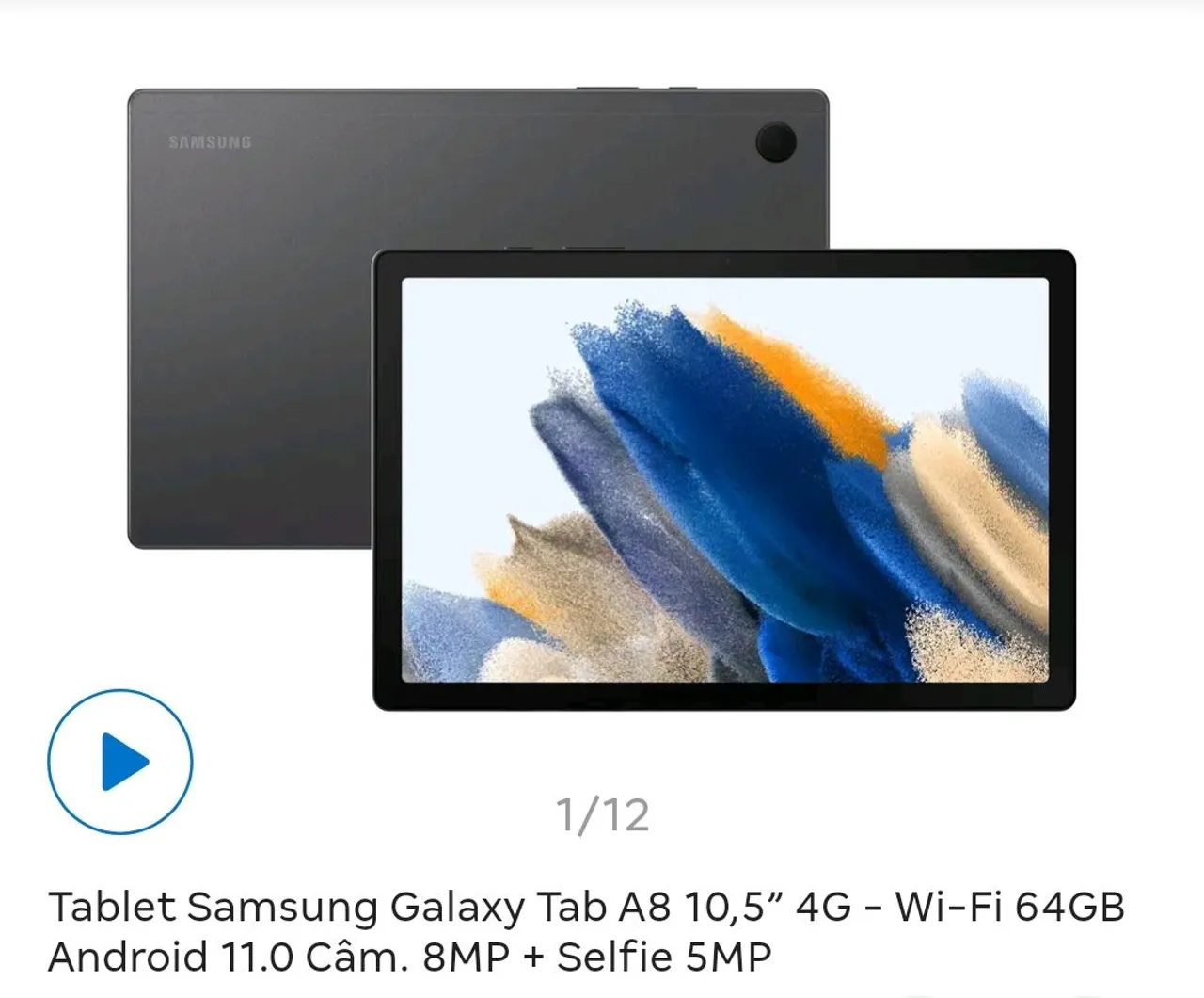 Tablet Samsung Galaxy Tab A8 10,5" 4G - Wi-Fi 64GB